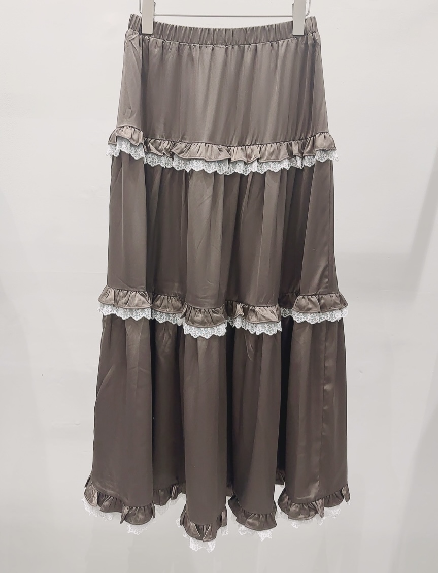 AWESOME-P東大門㊣代購女裝新款休閑推薦人氣真品長裙緞面AWESOME-P長裙圖色1