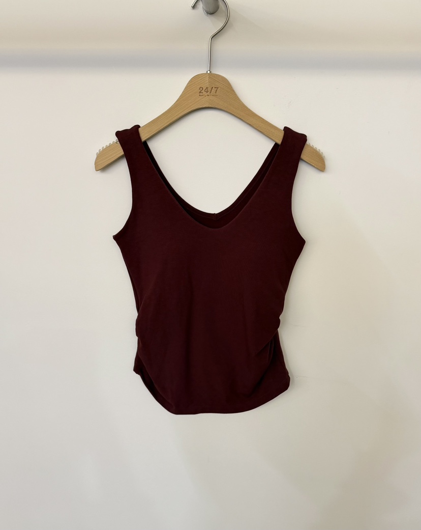 TWENTY FOUR SEVEN24-7東大門㊣實拍女士新款人氣吊帶背心V領褶皺TEWNTY FOUR SEVEN24-7吊帶/背心圖色3