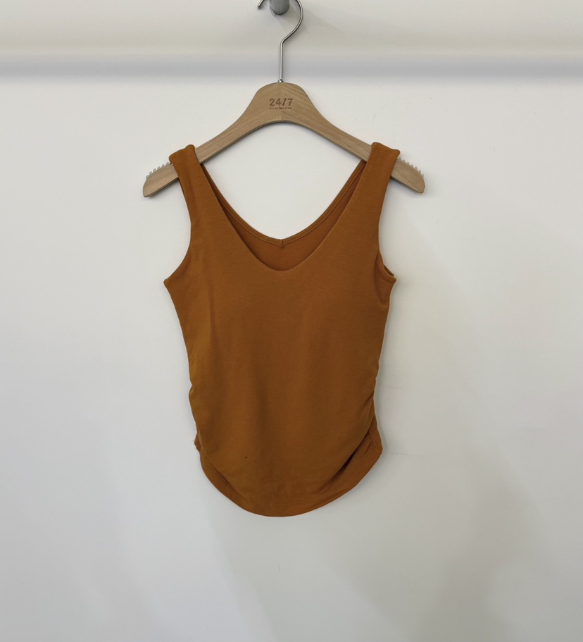 TWENTY FOUR SEVEN24-7東大門㊣實拍女士新款人氣吊帶背心V領褶皺TEWNTY FOUR SEVEN24-7吊帶/背心圖色4