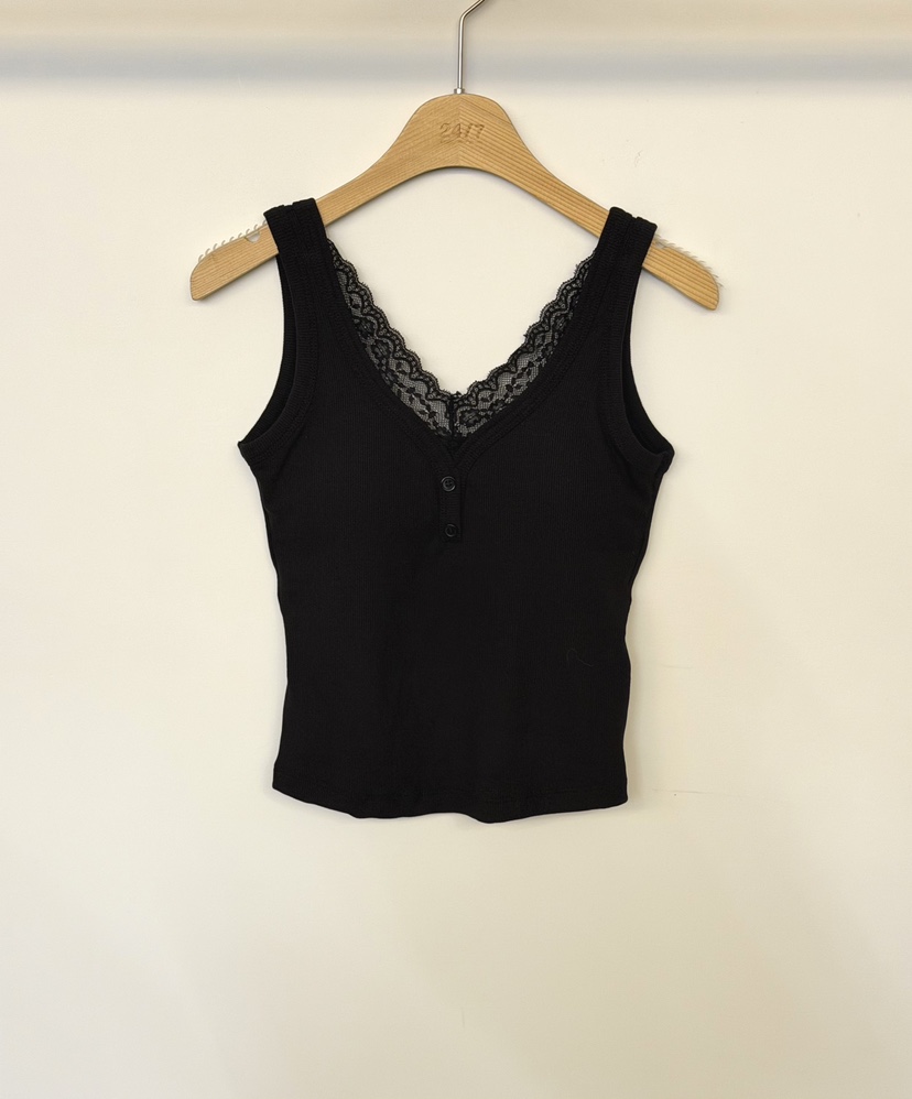 TWENTY FOUR SEVEN24-7東大門㊣直郵女裝新款休閑吊帶背心TEWNTY FOUR SEVEN24-7吊帶/背心圖色4黑色