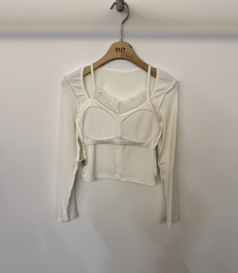 TWENTY FOUR SEVEN24-7東大門㊣代購女士新品真品長袖T恤假兩件TEWNTY FOUR SEVEN24-7長袖T恤