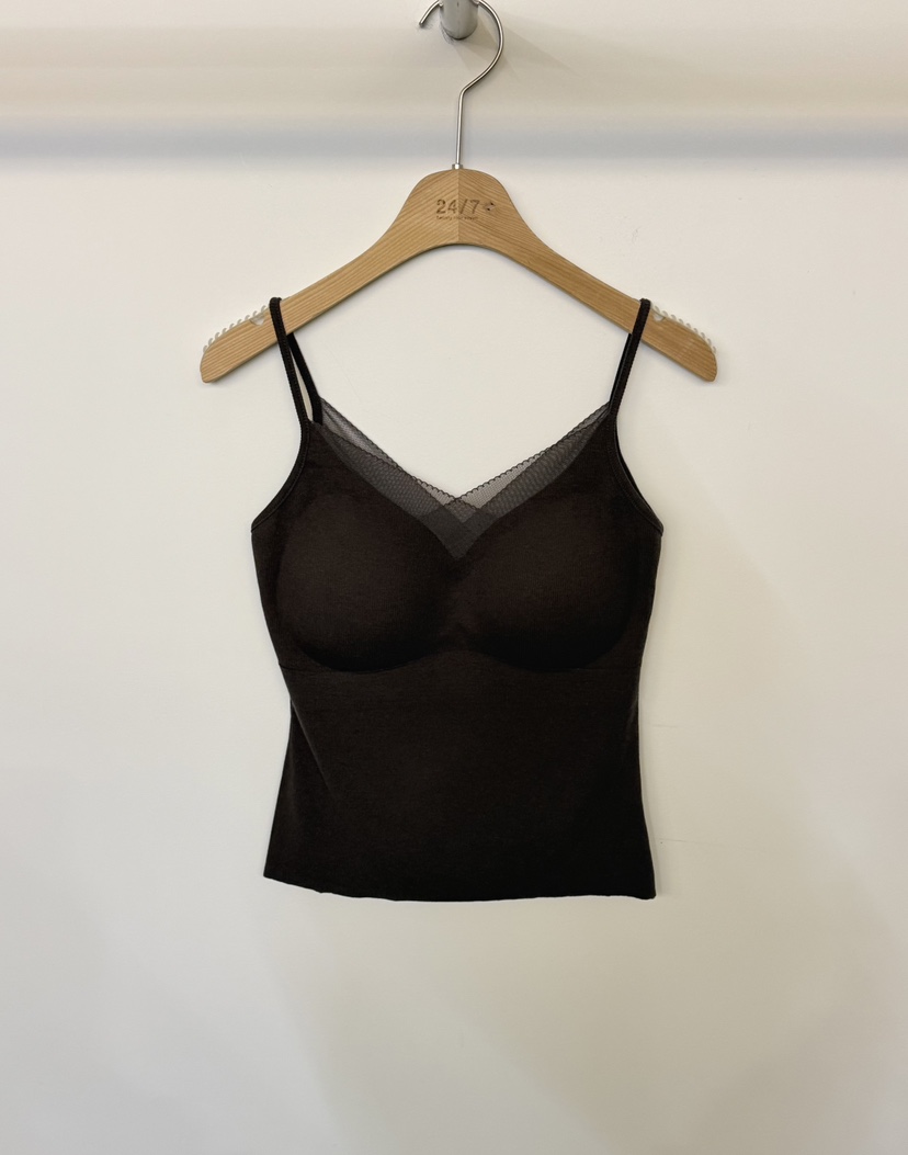 TWENTY FOUR SEVEN24-7韓國代購㊣女裝新品推薦吊帶背心TEWNTY FOUR SEVEN24-7吊帶/背心圖色3棕色