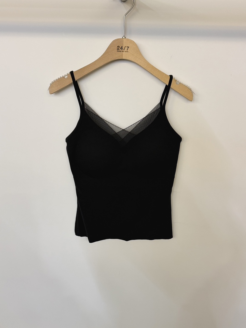 TWENTY FOUR SEVEN24-7韓國代購㊣女裝新品推薦吊帶背心TEWNTY FOUR SEVEN24-7吊帶/背心圖色4黑色
