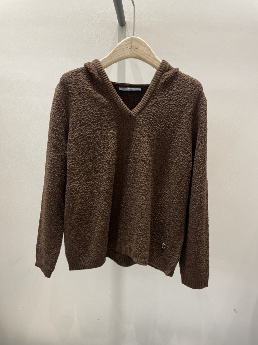 NEOUL東大門㊣代購女裝新品休閑熱賣人氣時尚推薦25秋冬針織衫NEOUL/ahin雙領標簽針織衫圖色1