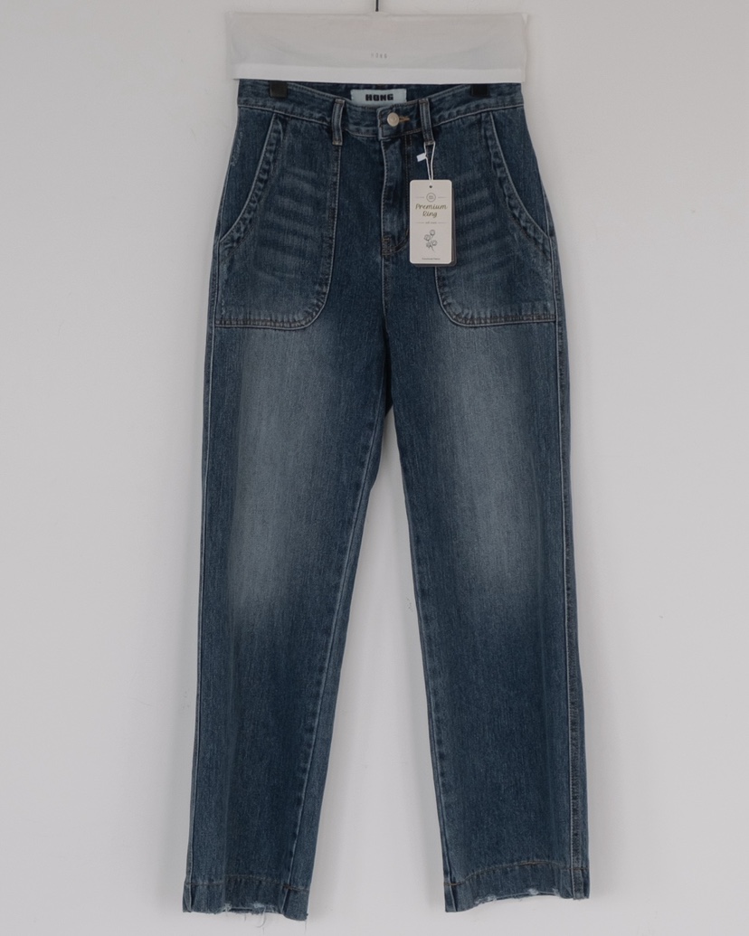 HONG-P東大門㊣代購女裝新品推薦時尚人氣職業熱賣休閑牛仔褲HONG-P牛仔褲圖色1