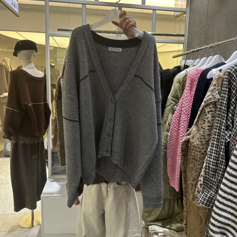 MIXXIN韓國代購㊣女裝新款職業人氣熱賣針織衫不含內搭羊毛MIXXIN針織衫圖色2