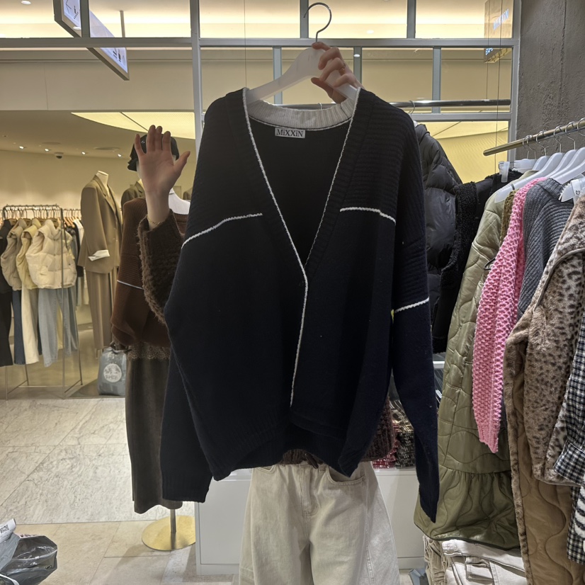 MIXXIN韓國代購㊣女裝新款職業人氣熱賣針織衫不含內搭羊毛MIXXIN針織衫圖色3
