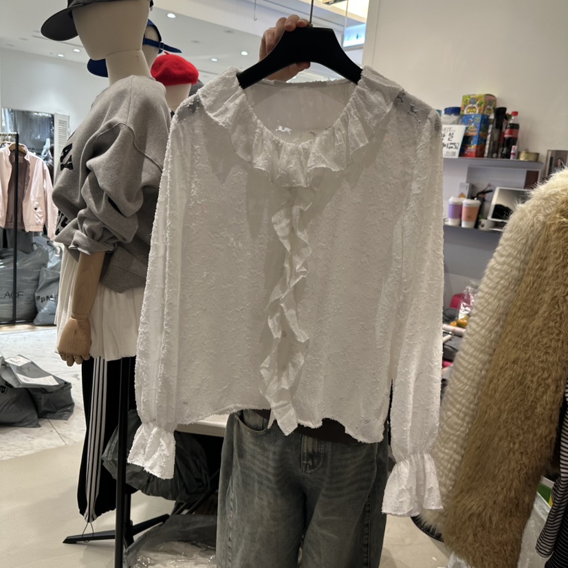 ARTE STUDIO東大門㊣實拍女裝新款熱賣推薦襯衫蕾絲衫荷葉邊ARTE STUDIO襯衫/蕾絲衫圖色1