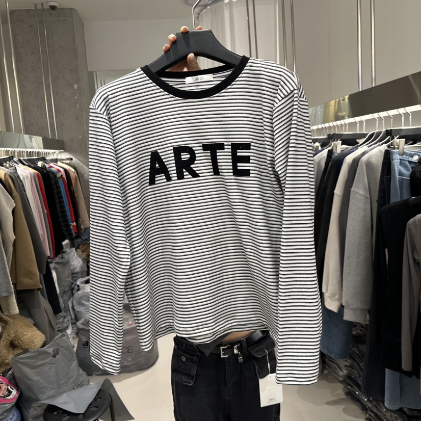ARTE STUDIO韓國直郵㊣女裝新品休閑人氣職業熱賣推薦長袖T恤ARTE STUDIO長袖T恤圖色1