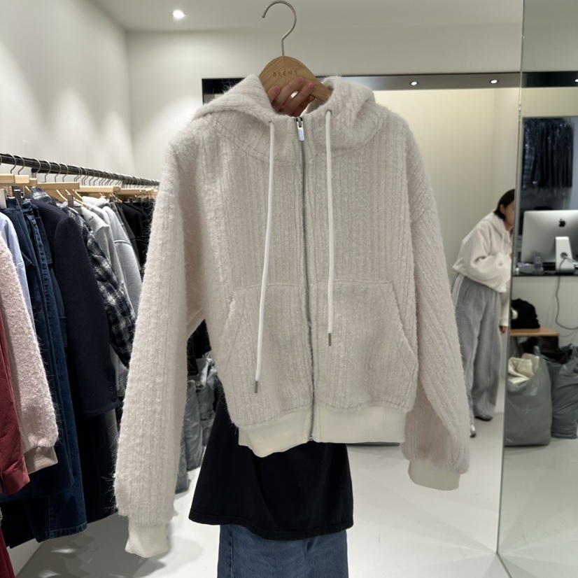 BEENS東大門㊣代購女裝新款休閑人氣推薦時尚職業熱賣夾克拉鏈BEENS夾克圖色1