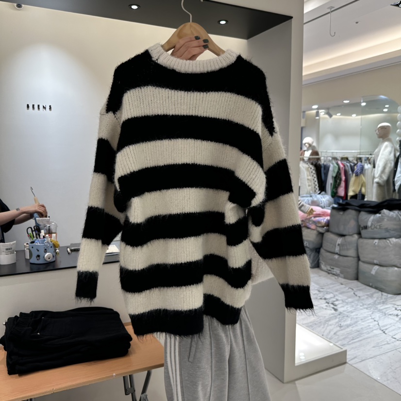 BEENS韓國代購㊣女士新品休閑25秋冬推薦職業熱賣人氣針織衫BEENS針織衫