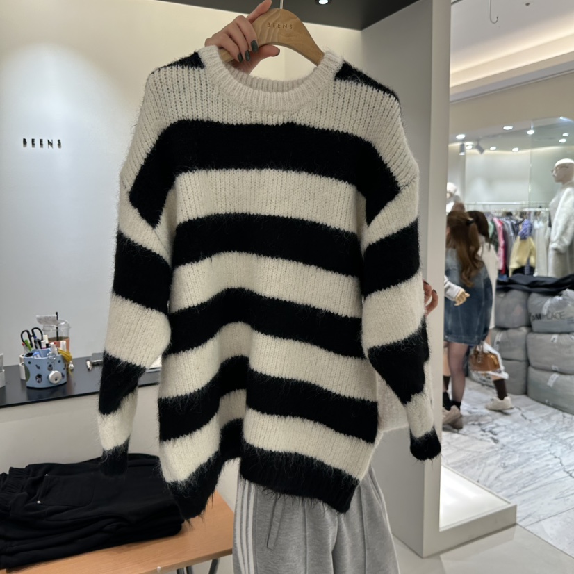 BEENS韓國代購㊣女士新品休閑25秋冬推薦職業熱賣人氣針織衫BEENS針織衫圖色1