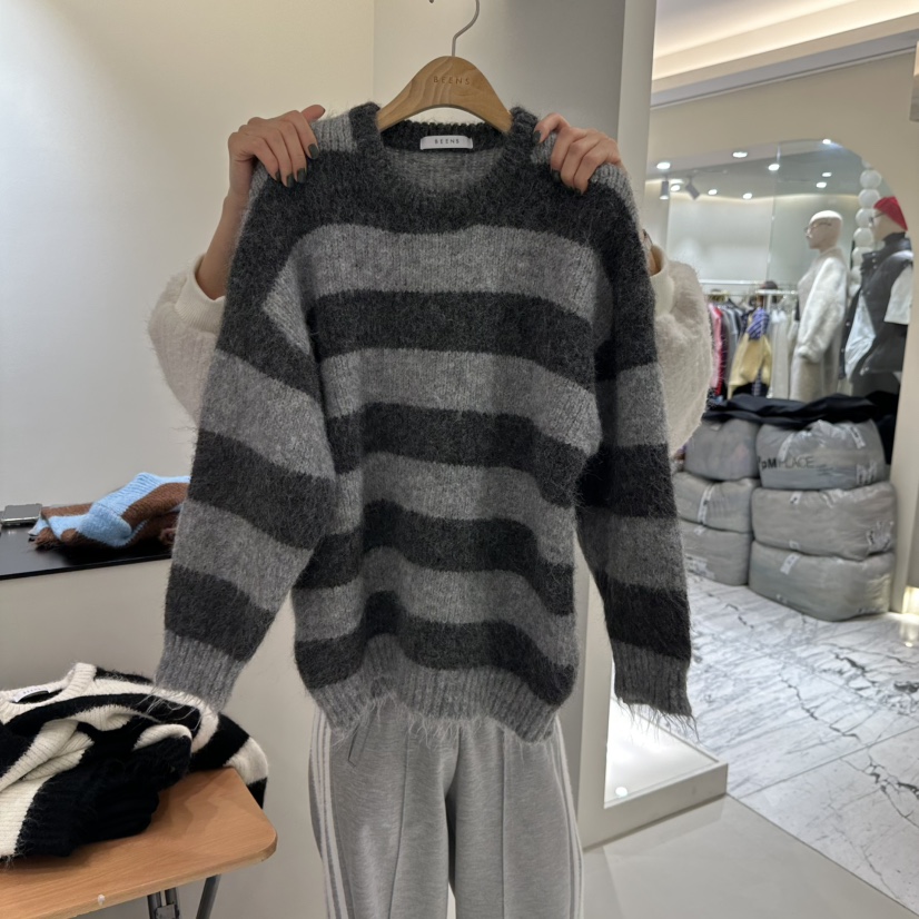 BEENS韓國代購㊣女士新品休閑25秋冬推薦職業熱賣人氣針織衫BEENS針織衫圖色3