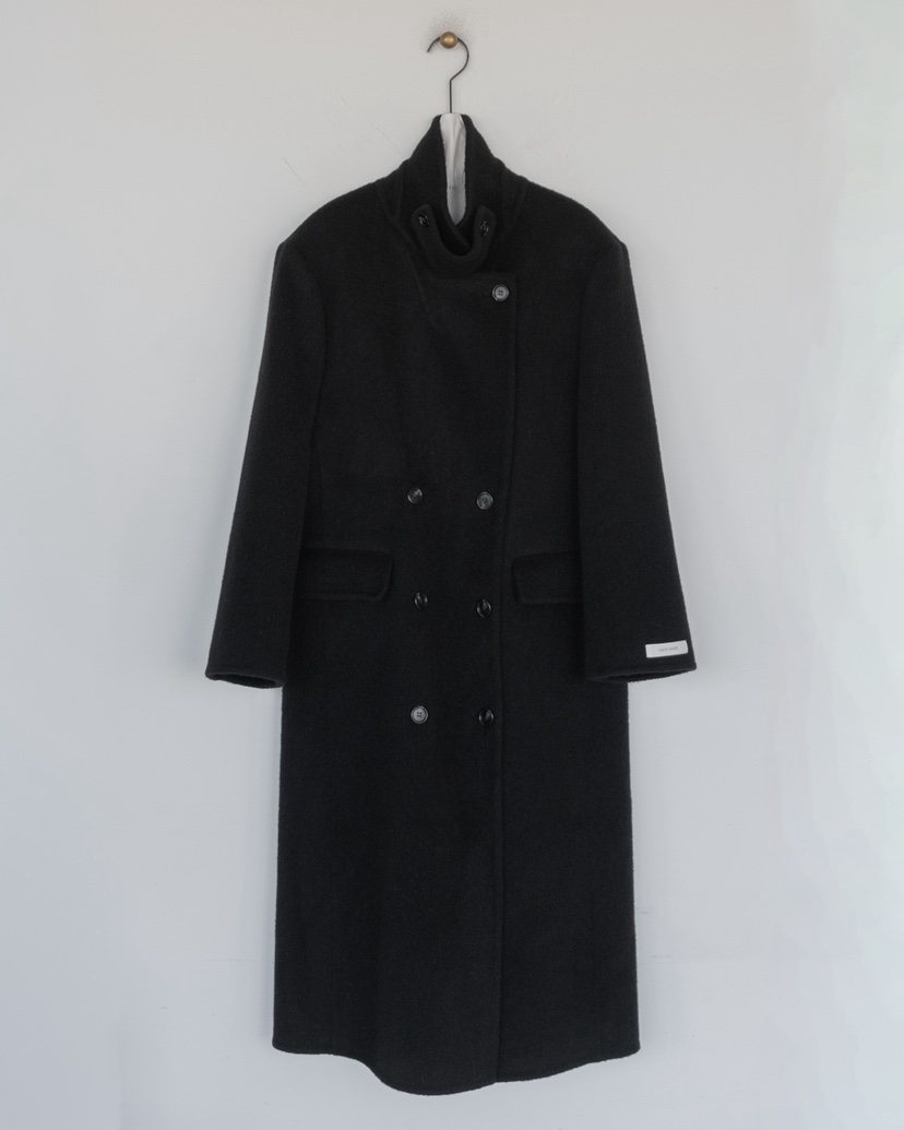 HONG-P韓國直郵㊣女士新品時尚推薦人氣25秋冬休閑長款風衣HONG-P長款風衣圖色2黑色