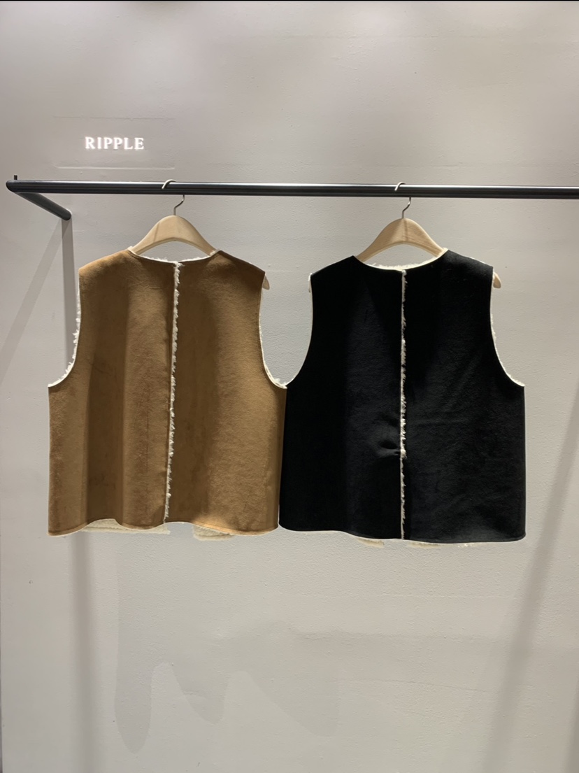 RIPPLE東大門㊣實拍女士新品人氣推薦時尚25秋冬職業休閑馬甲RIPPLE馬甲