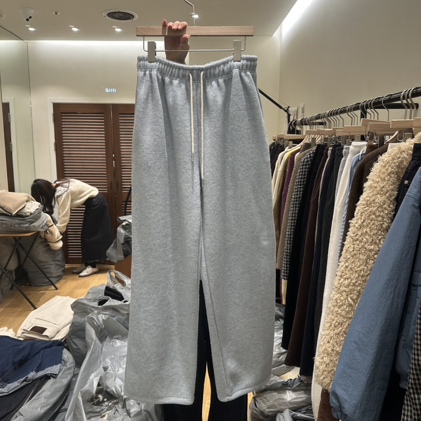 GILLI韓國直郵㊣女士新款熱賣時尚25秋冬職業休閑休閑褲加絨GILLI休閑褲圖色3藍色