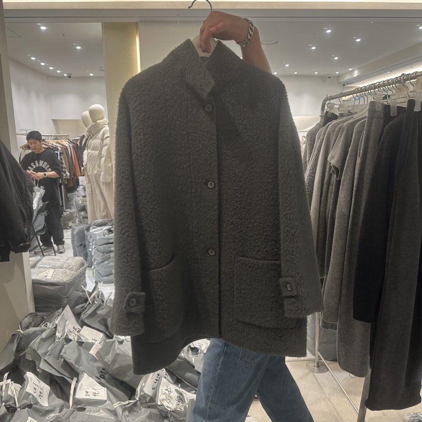 CREAM-P韓國直郵㊣女裝新款休閑推薦25秋冬人氣短款大衣羊駝CREAM-P短款大衣圖色2