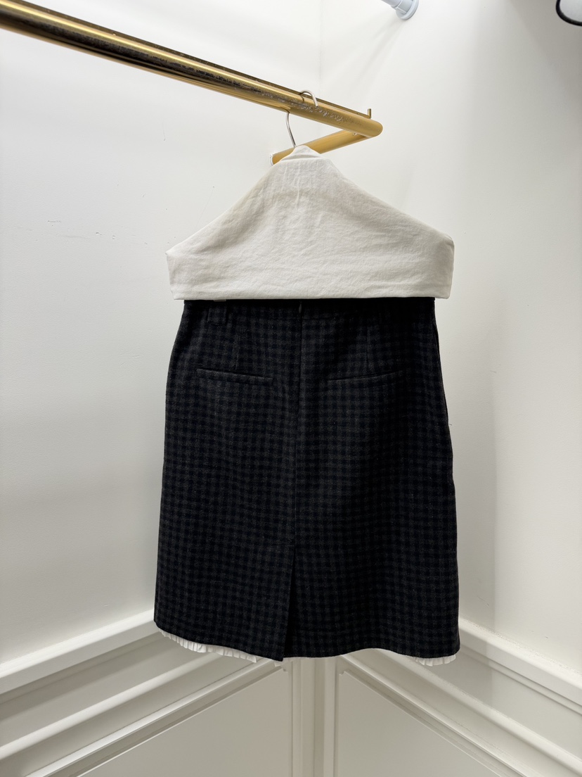 ETER韓國代購㊣女士新品職業熱賣人氣推薦休閑短裙羊毛格子eter/VERSO短裙