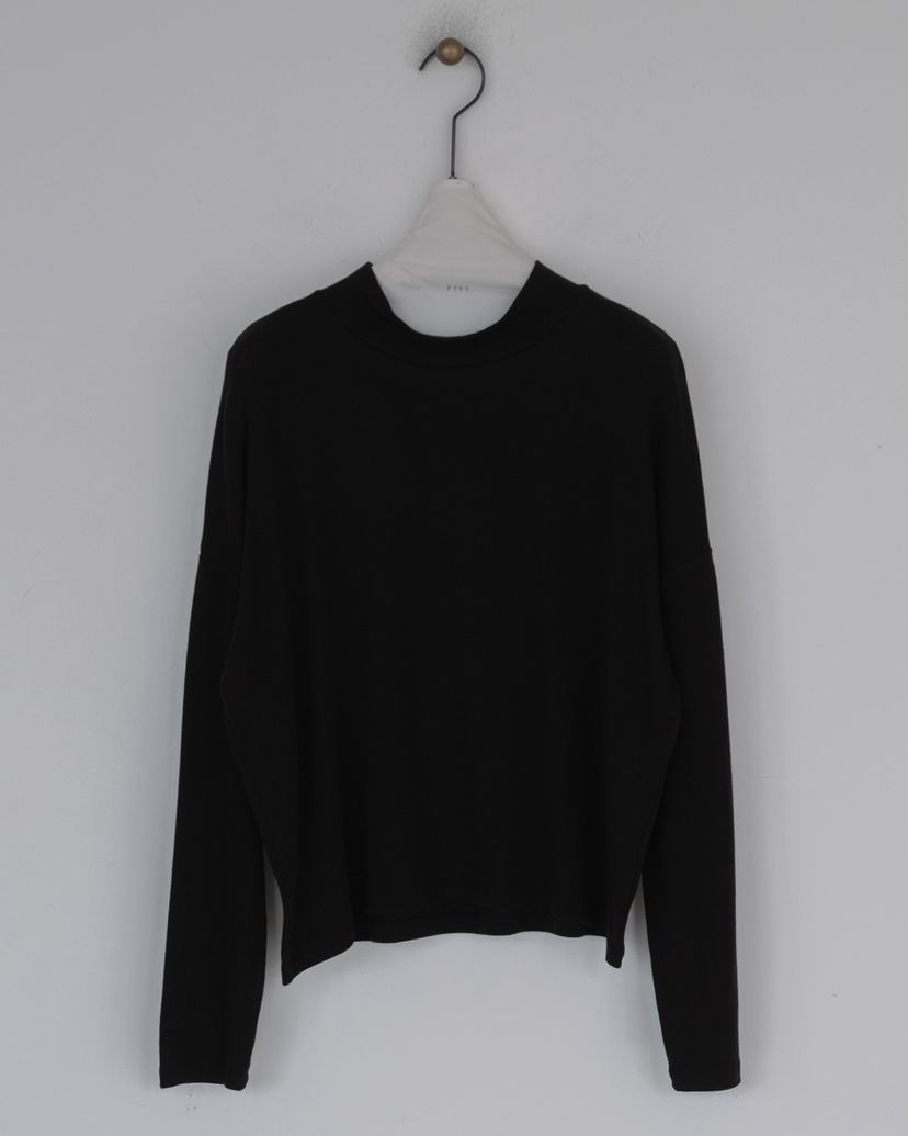 HONG-P韓國代購㊣女士新款推薦25秋冬熱賣職業休閑長袖T恤HONG-P長袖T恤圖色3黑色