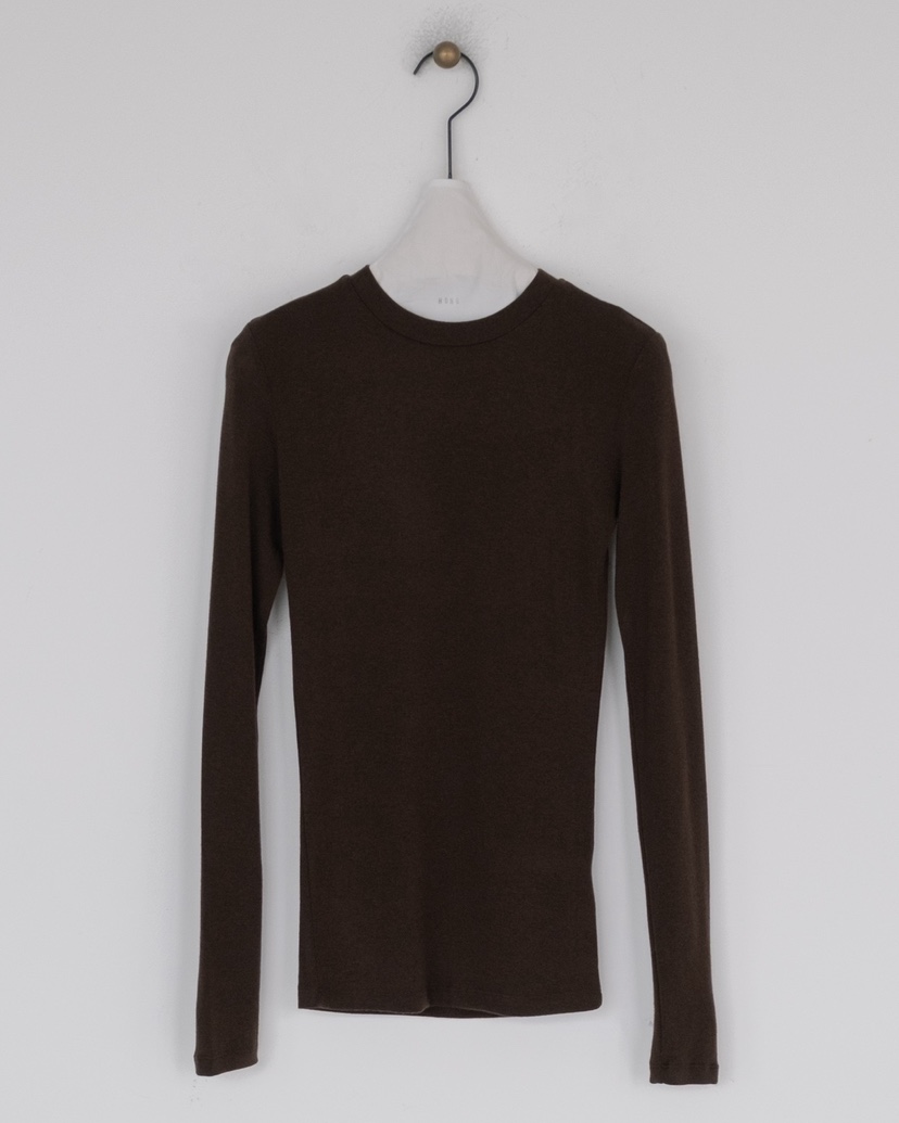 HONG-P東大門㊣實拍女裝新款休閑熱賣25秋冬人氣時尚長袖T恤HONG-P長袖T恤圖色3棕色