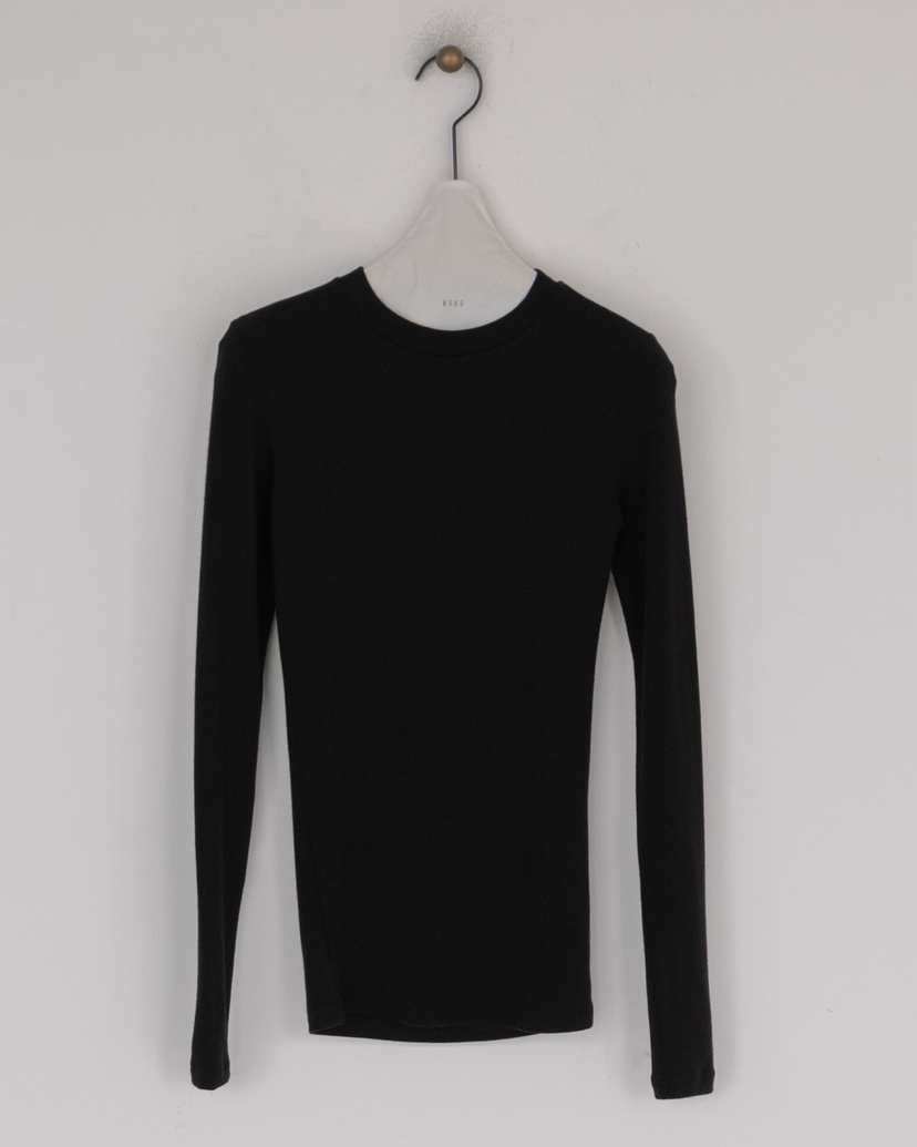 HONG-P東大門㊣實拍女裝新款休閑熱賣25秋冬人氣時尚長袖T恤HONG-P長袖T恤圖色4黑色