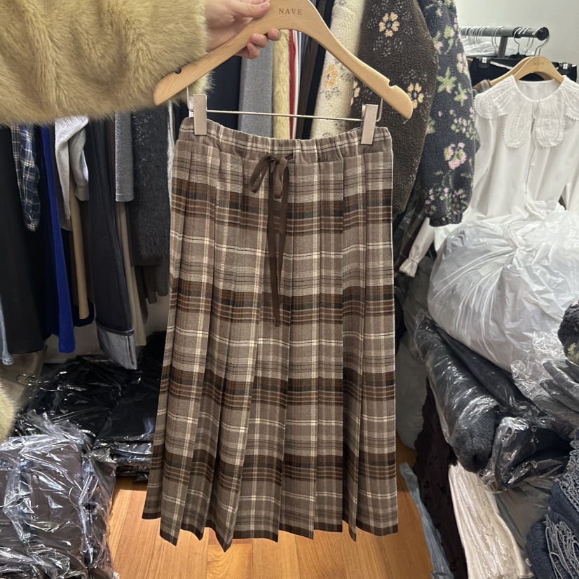 NAVE韓國直郵㊣女裝新品時尚人氣熱賣休閑25秋冬推薦職業長裙NAVE長裙圖色2