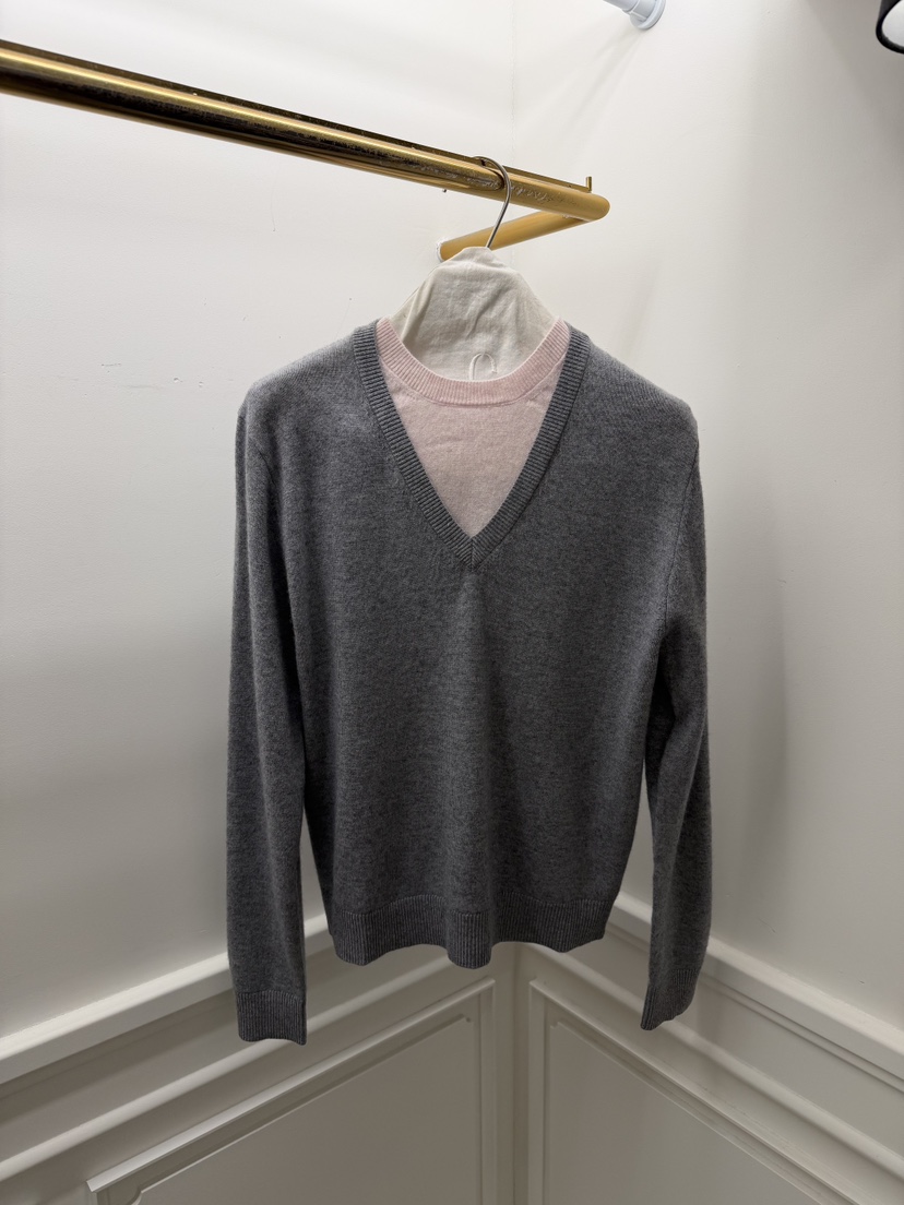 ETER韓國直郵㊣女士新款時尚休閑職業25秋冬人氣針織衫雙層eter/VERSO針織衫圖色1