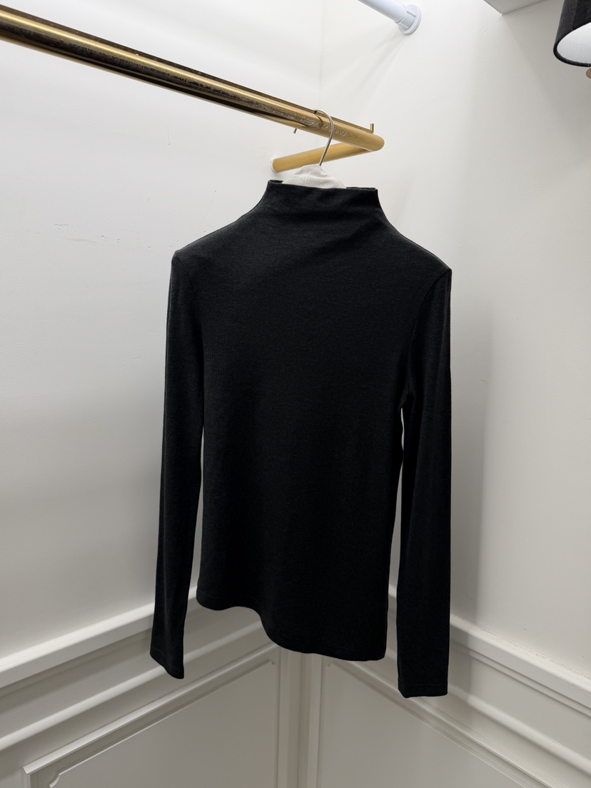 ETER韓國直郵㊣女裝新品熱賣推薦職業人氣時尚25秋冬長袖T恤高領eter/VERSO長袖T恤圖色2墨色