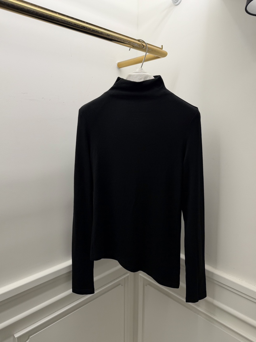 ETER韓國直郵㊣女裝新品熱賣推薦職業人氣時尚25秋冬長袖T恤高領eter/VERSO長袖T恤圖色3黑色