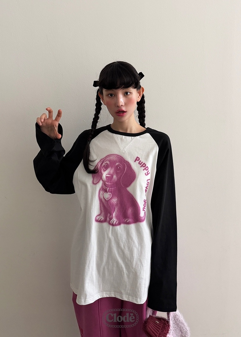 CLODE韓國直郵㊣女士新款職業推薦休閑熱賣25秋冬時尚長袖T恤CLODE長袖T恤