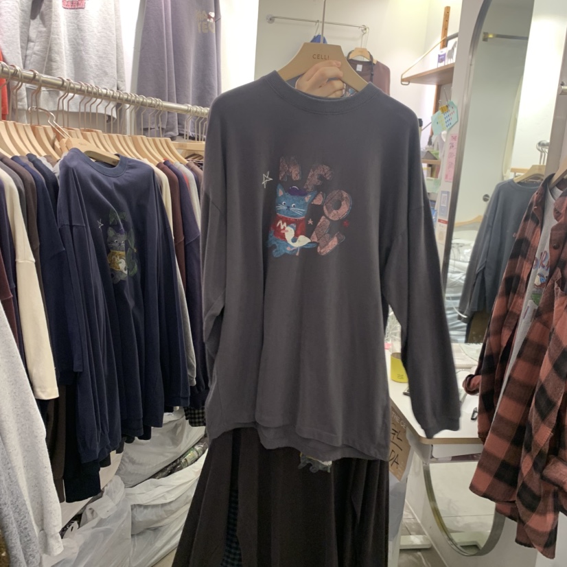 CELLI東大門㊣實拍女裝新款人氣推薦熱賣時尚職業長袖T恤鴨CELLI長袖T恤圖色2