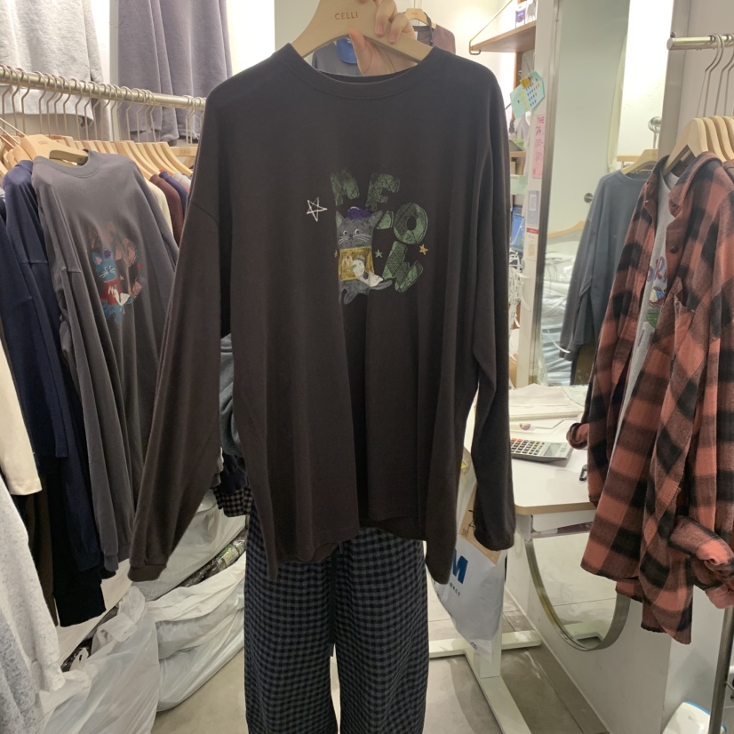 CELLI東大門㊣實拍女裝新款人氣推薦熱賣時尚職業長袖T恤鴨CELLI長袖T恤圖色3