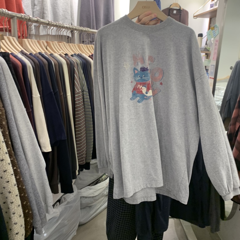 CELLI東大門㊣實拍女裝新款人氣推薦熱賣時尚職業長袖T恤鴨CELLI長袖T恤圖色4