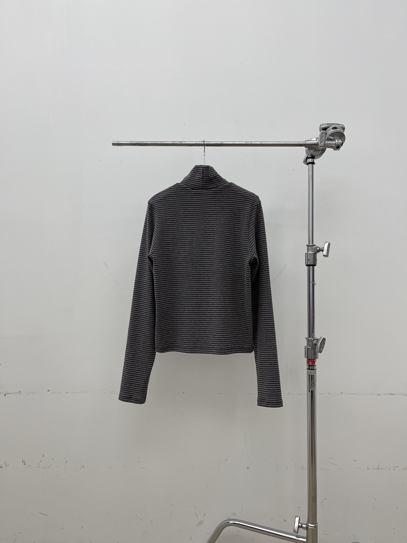 ATMOSPHERE東大門㊣實拍女裝新品職業25秋冬長袖T恤抓絨條紋ATMOSPHERE/BLING長袖T恤