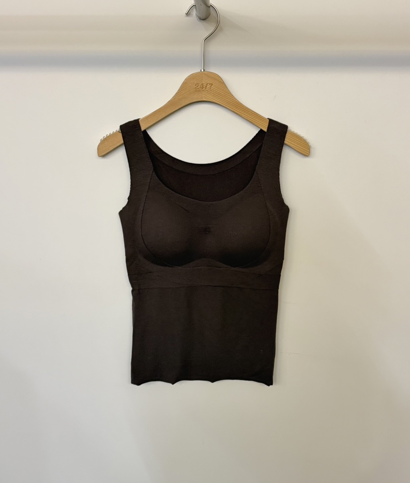 TWENTY FOUR SEVEN24-7東大門㊣直郵女士新款25秋冬吊帶背心TEWNTY FOUR SEVEN24-7吊帶/背心圖色3棕色