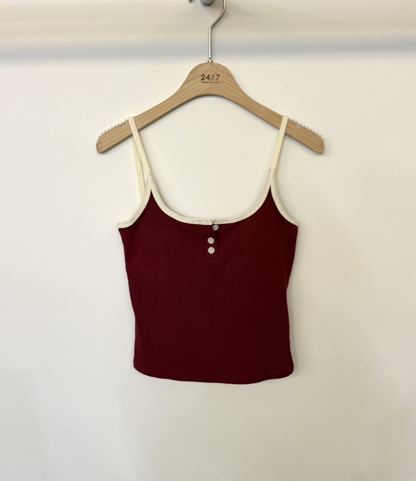 TWENTY FOUR SEVEN24-7韓國代購㊣女裝新品推薦吊帶背心海軍紐扣TEWNTY FOUR SEVEN24-7吊帶/背心圖色4