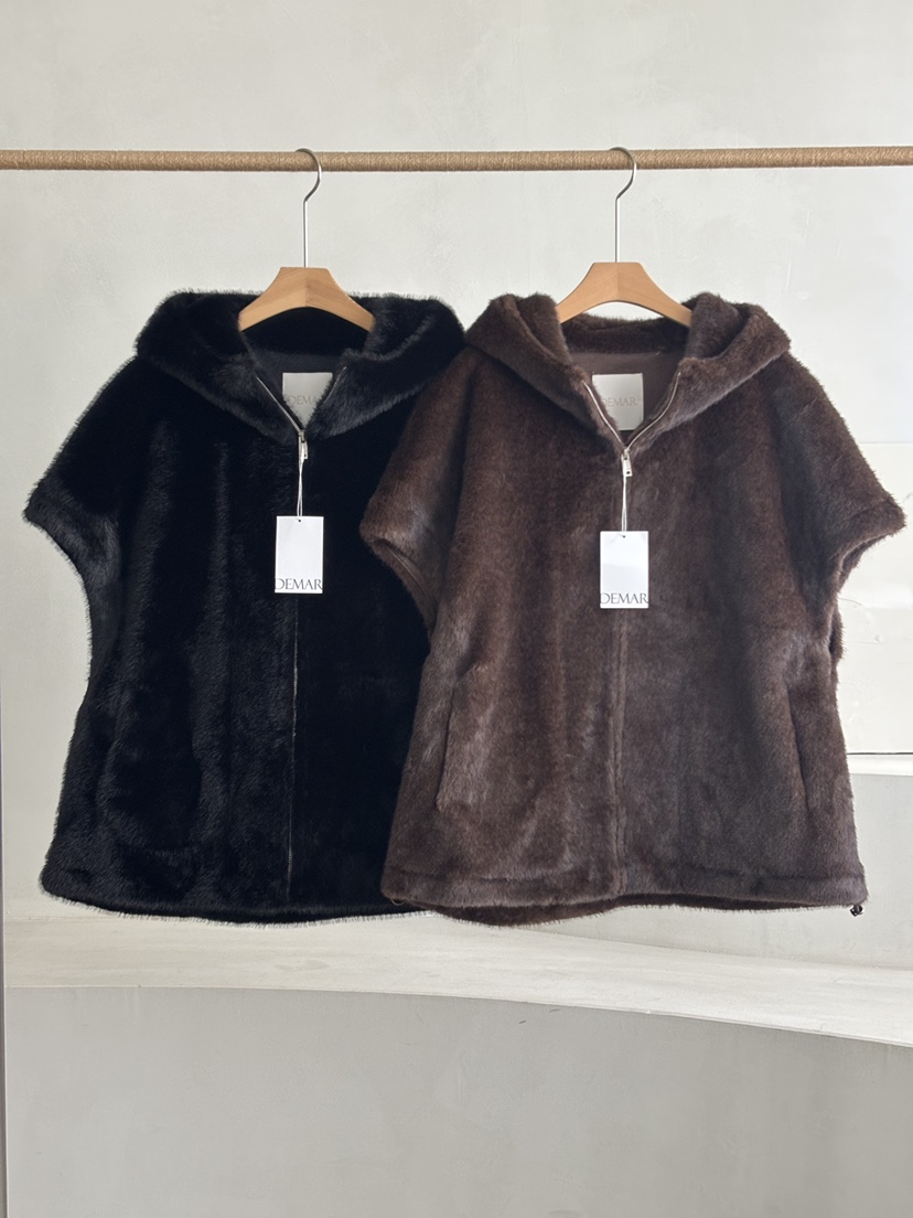 DEMAR韓國代購㊣女士新款25秋冬熱賣人氣休閑馬甲不含內搭貂皮DEMAR馬甲