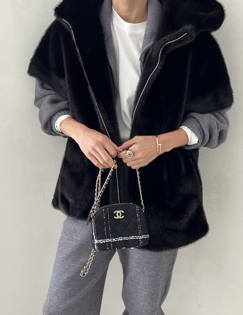 DEMAR韓國代購㊣女士新款25秋冬熱賣人氣休閑馬甲不含內搭貂皮DEMAR馬甲