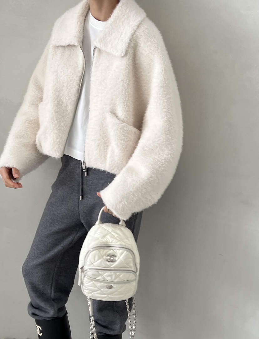 DEMAR韓國代購㊣女士新品人氣熱賣時尚休閑推薦職業夾克毛絨DEMAR夾克