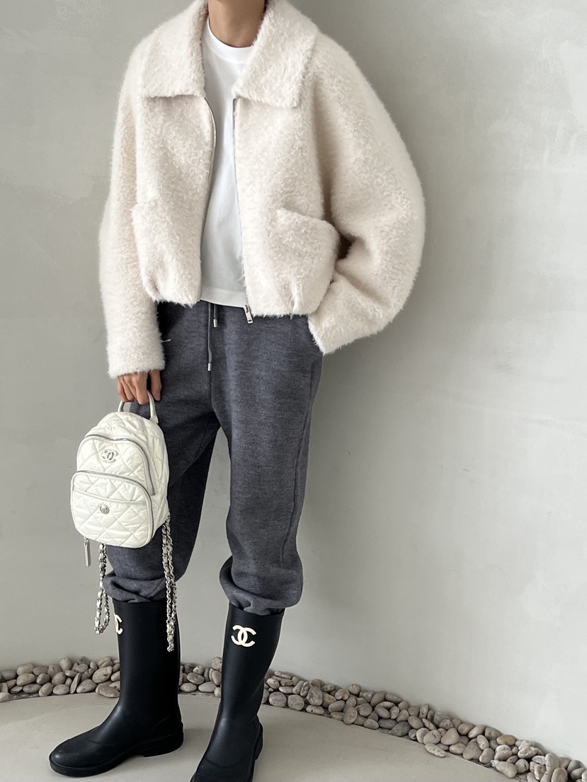 DEMAR韓國代購㊣女士新品人氣熱賣時尚休閑推薦職業夾克毛絨DEMAR夾克