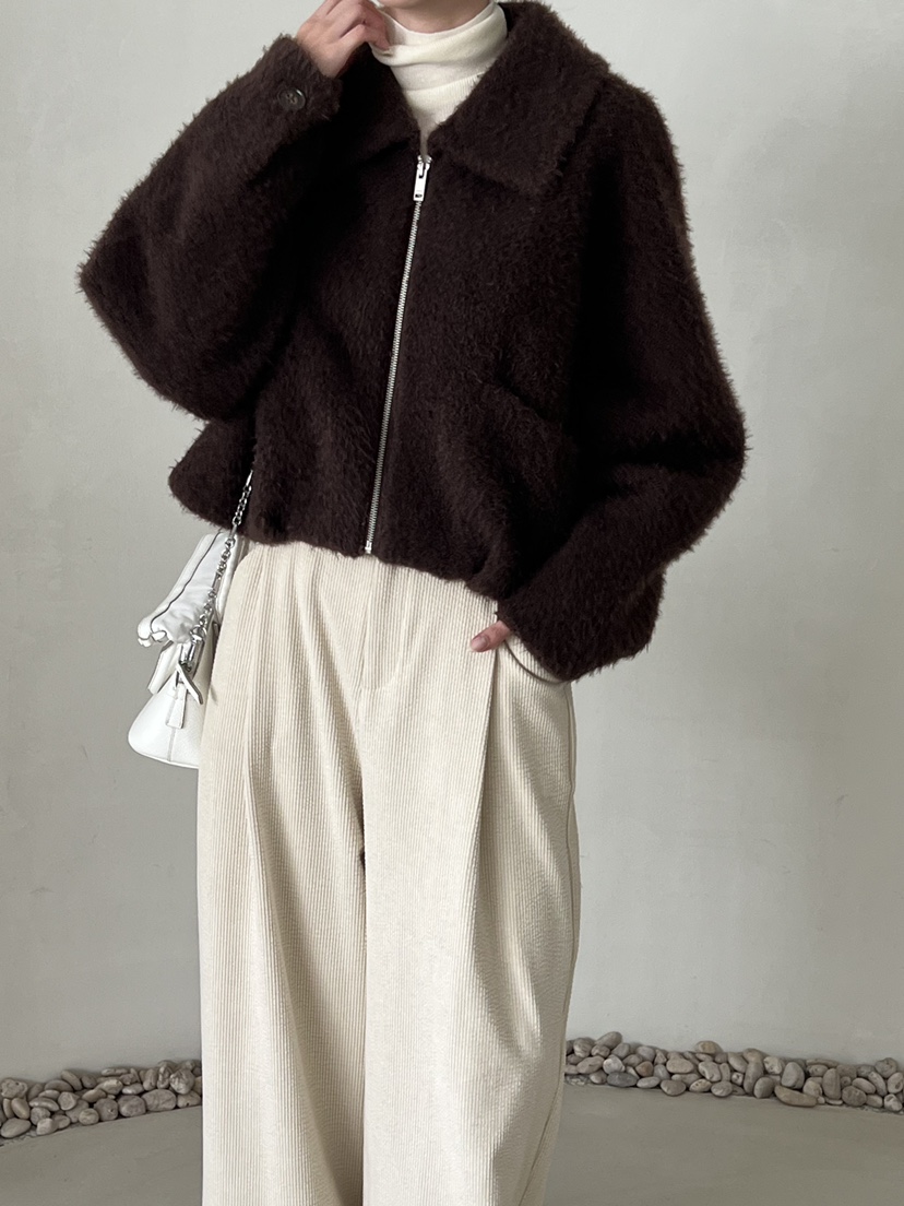 DEMAR韓國代購㊣女士新品人氣熱賣時尚休閑推薦職業夾克毛絨DEMAR夾克