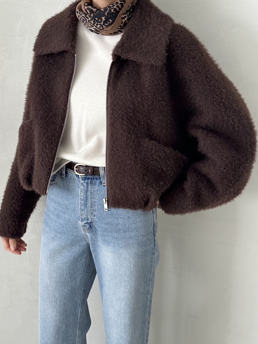 DEMAR韓國代購㊣女士新品人氣熱賣時尚休閑推薦職業夾克毛絨DEMAR夾克