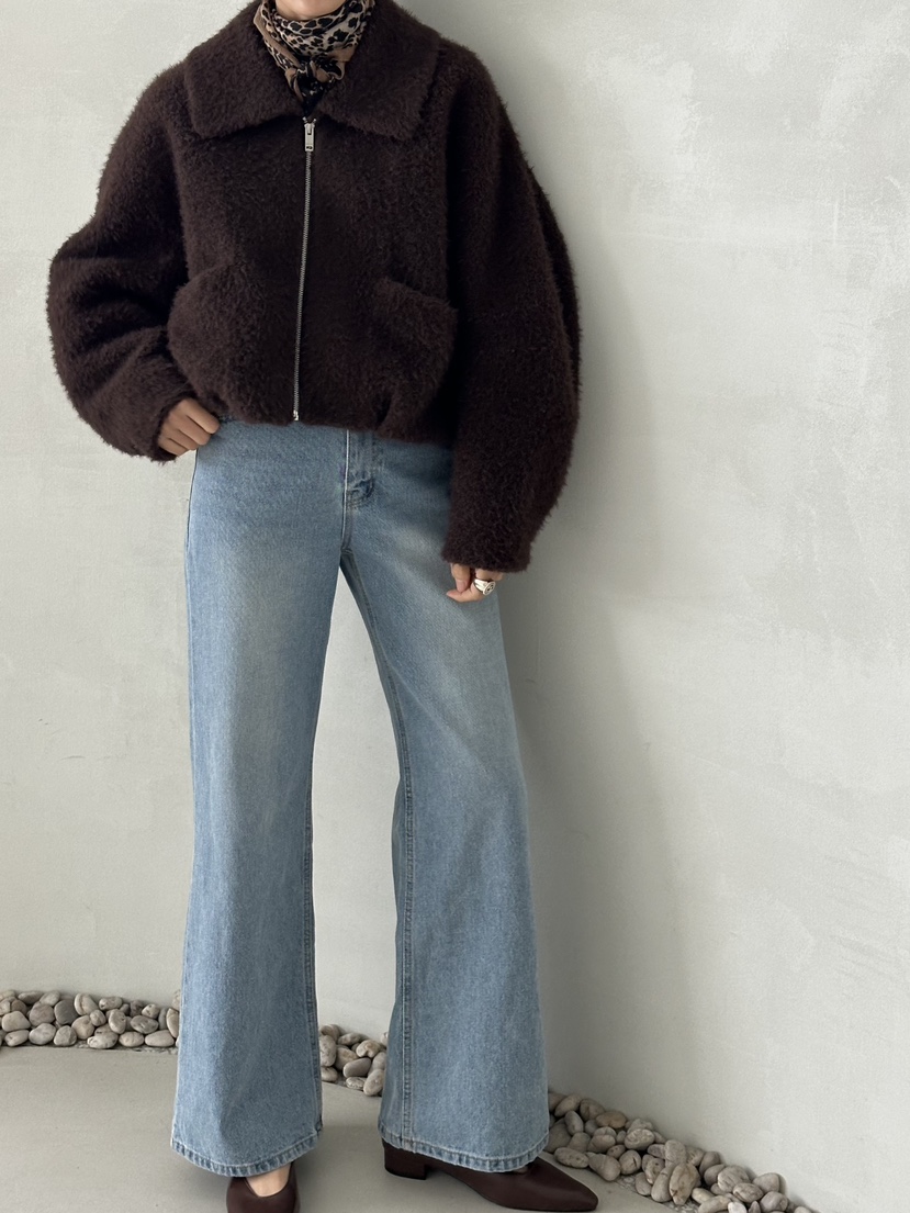 DEMAR韓國代購㊣女士新品人氣熱賣時尚休閑推薦職業夾克毛絨DEMAR夾克圖色2