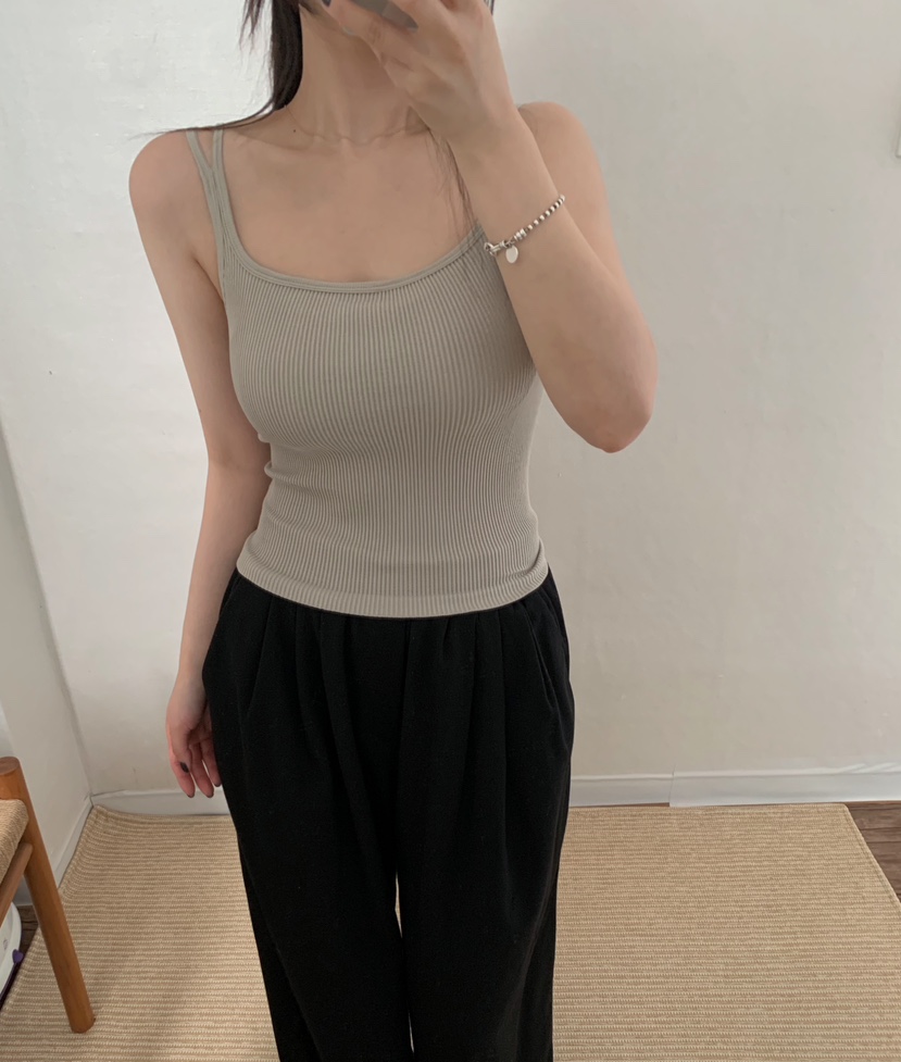 TWENTY FOUR SEVEN24-7東大門㊣實拍女裝新款時尚吊帶背心TEWNTY FOUR SEVEN24-7吊帶/背心