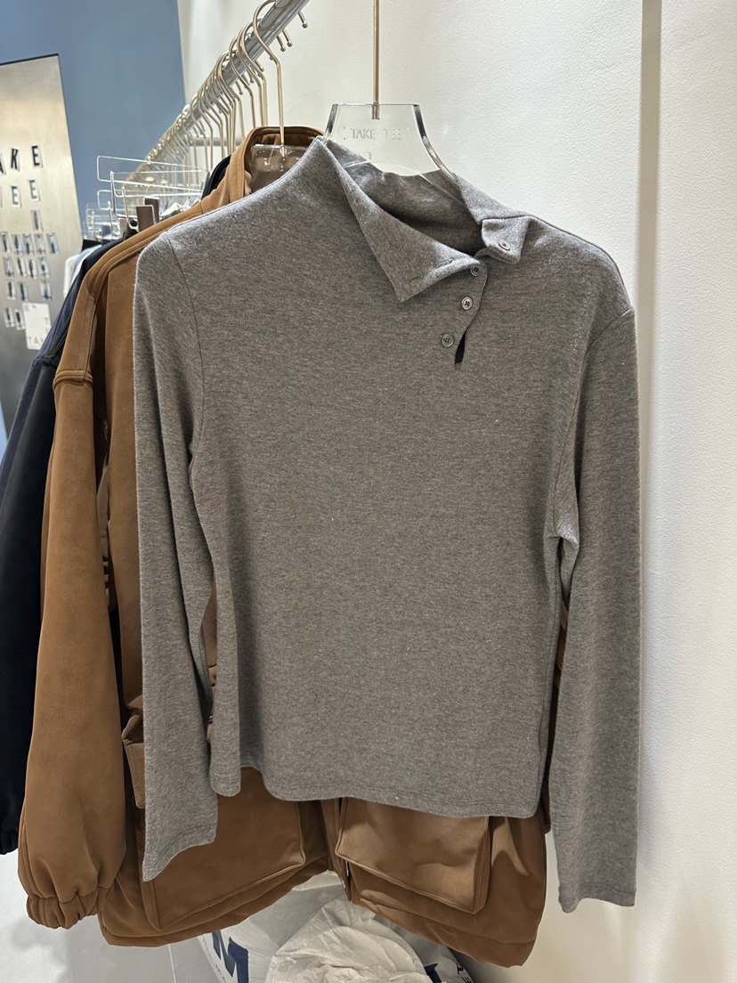 TAKE TEE東大門㊣代購女士新款推薦熱賣職業長袖T恤安哥拉TAKE TEE長袖T恤圖色1