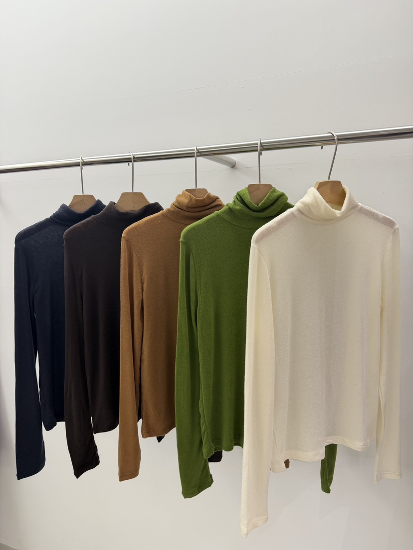 BROWNS-P東大門㊣直郵女裝新款熱賣休閑25秋冬長袖T恤高領BROWNS-P長袖T恤