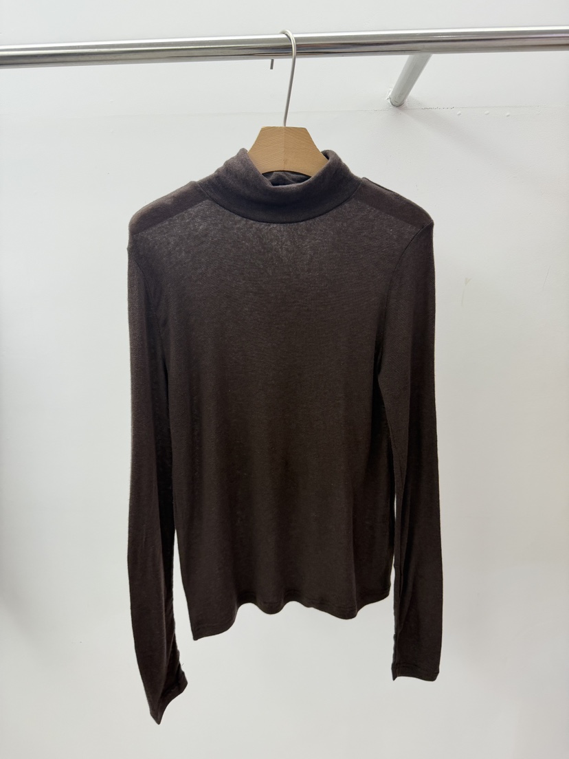 BROWNS-P東大門㊣直郵女裝新款熱賣休閑25秋冬長袖T恤高領BROWNS-P長袖T恤圖色4