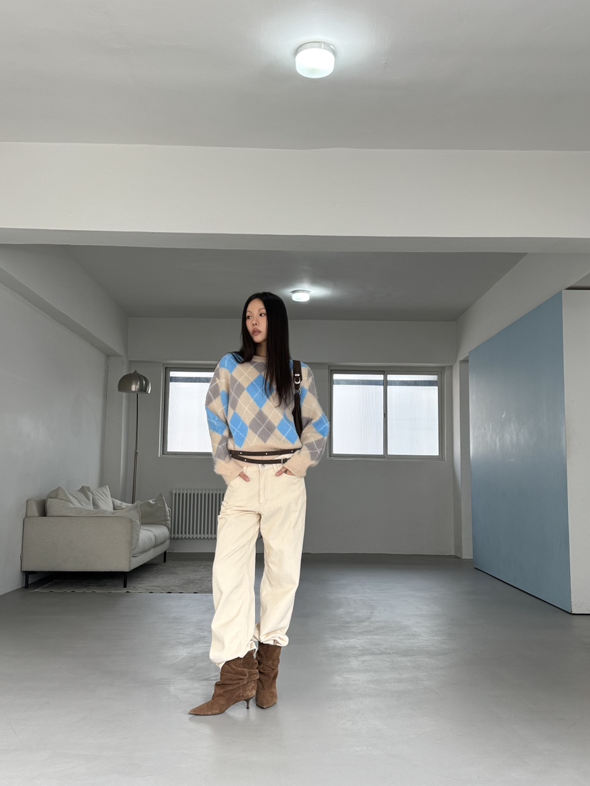 LIMLIMLIM韓國代購㊣女裝新款人氣時尚職業熱賣休閑25秋冬針織衫LIM LIM LIM針織衫