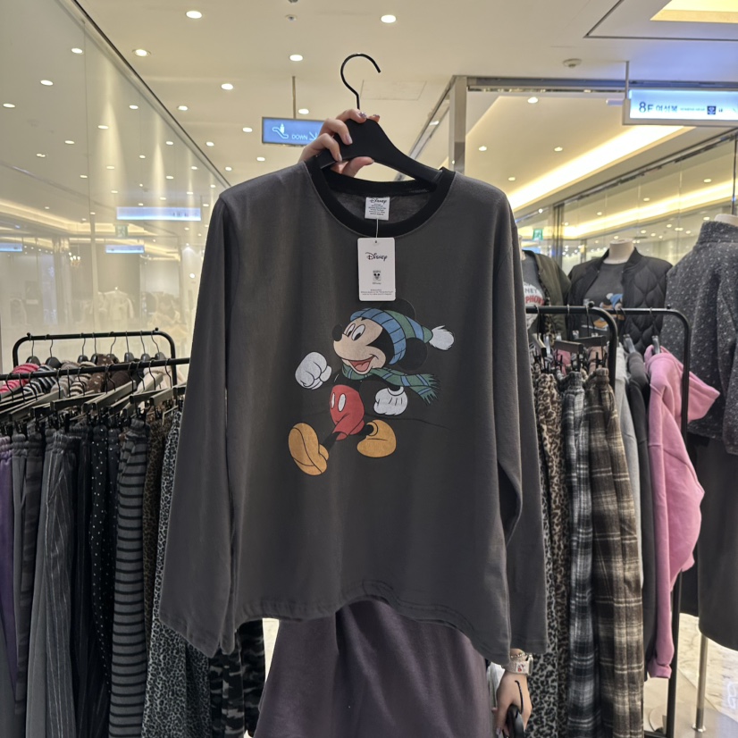 CREDITO韓國直郵㊣女裝新款職業人氣推薦25秋冬時尚長袖T恤CREDITO長袖T恤圖色2