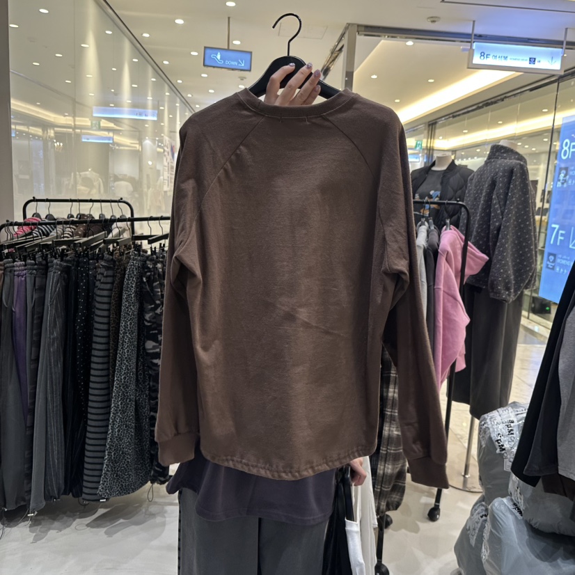 CREDITO韓國直郵㊣女士新品熱賣25秋冬人氣推薦時尚長袖T恤CREDITO長袖T恤